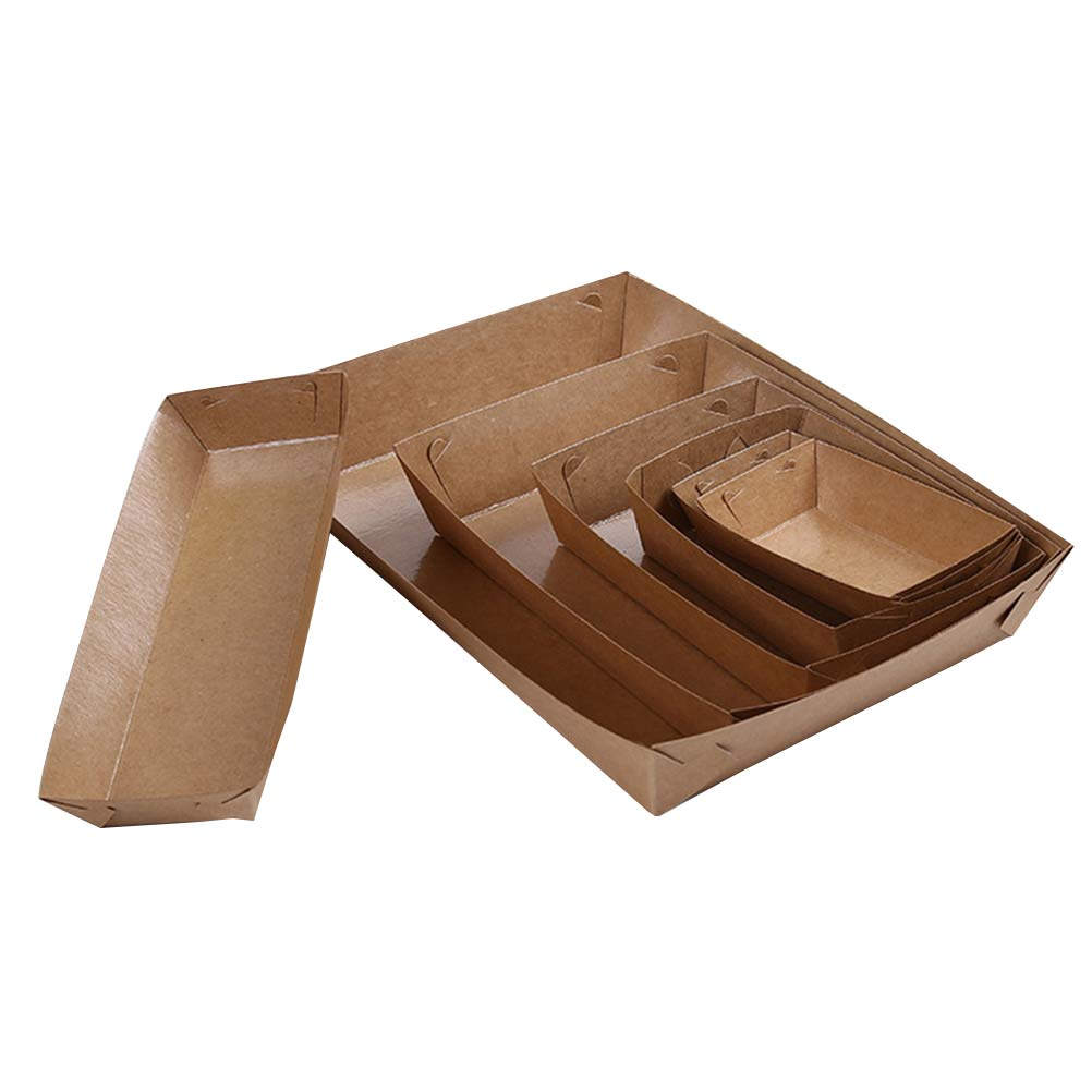 30Pcs Boat Shaped Kraft Paper  - Food Packed Snacks review and price