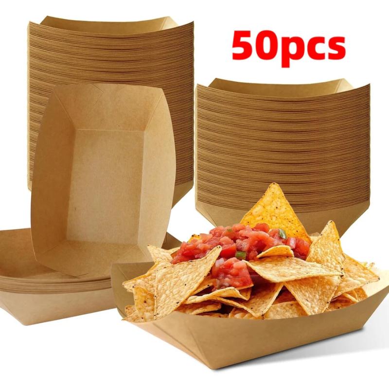 Disposable Kraft Paper Hotdog  - Food Packed Snacks review and price
