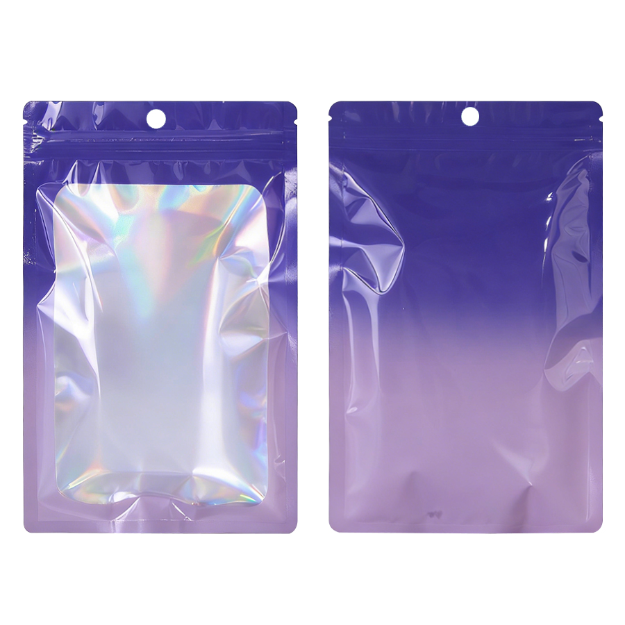 Holographic Color Square Zippe - Food Packed Snacks review and price