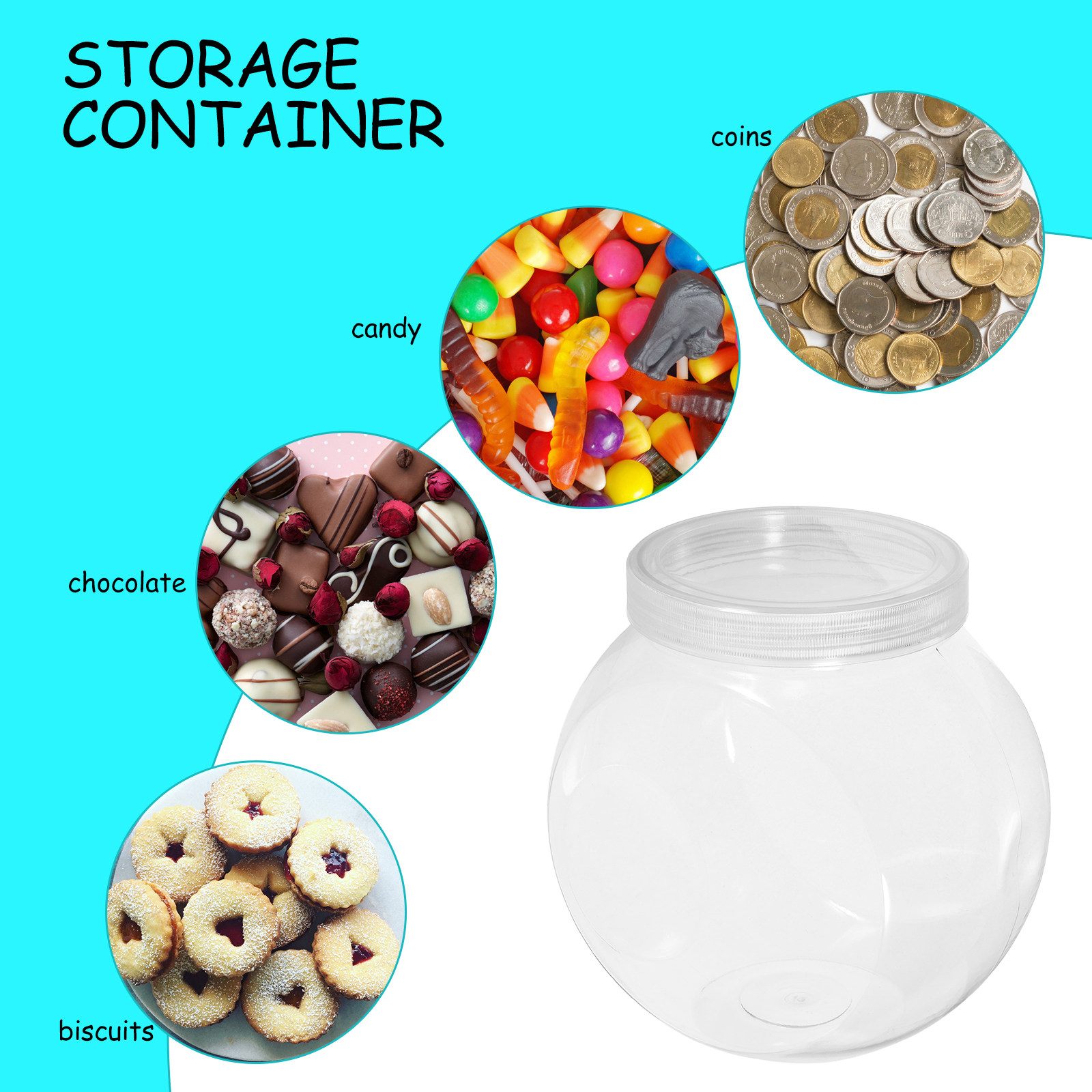 3Pcs Clear Sweet Jar 1500Ml Ro - Dry Food Snacks review and price