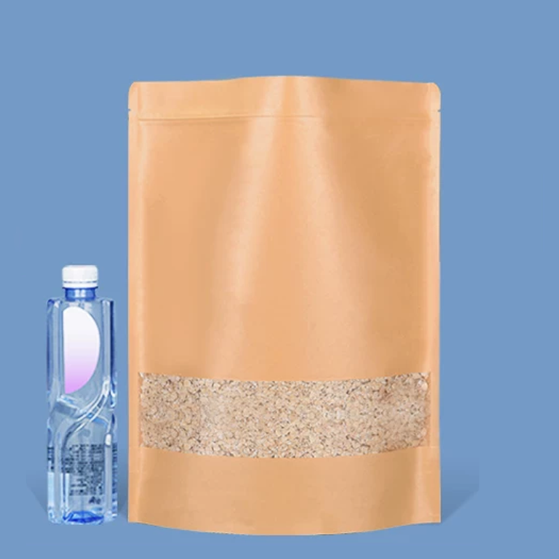 50 kraft paper bags,windowed s - Logo Food Snack review and price