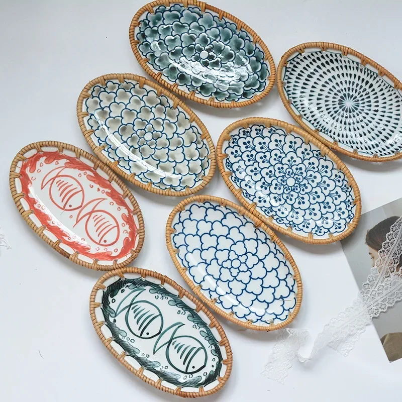 Japanese Rattan Woven Ceramic  - Dry Food Snacks review and price